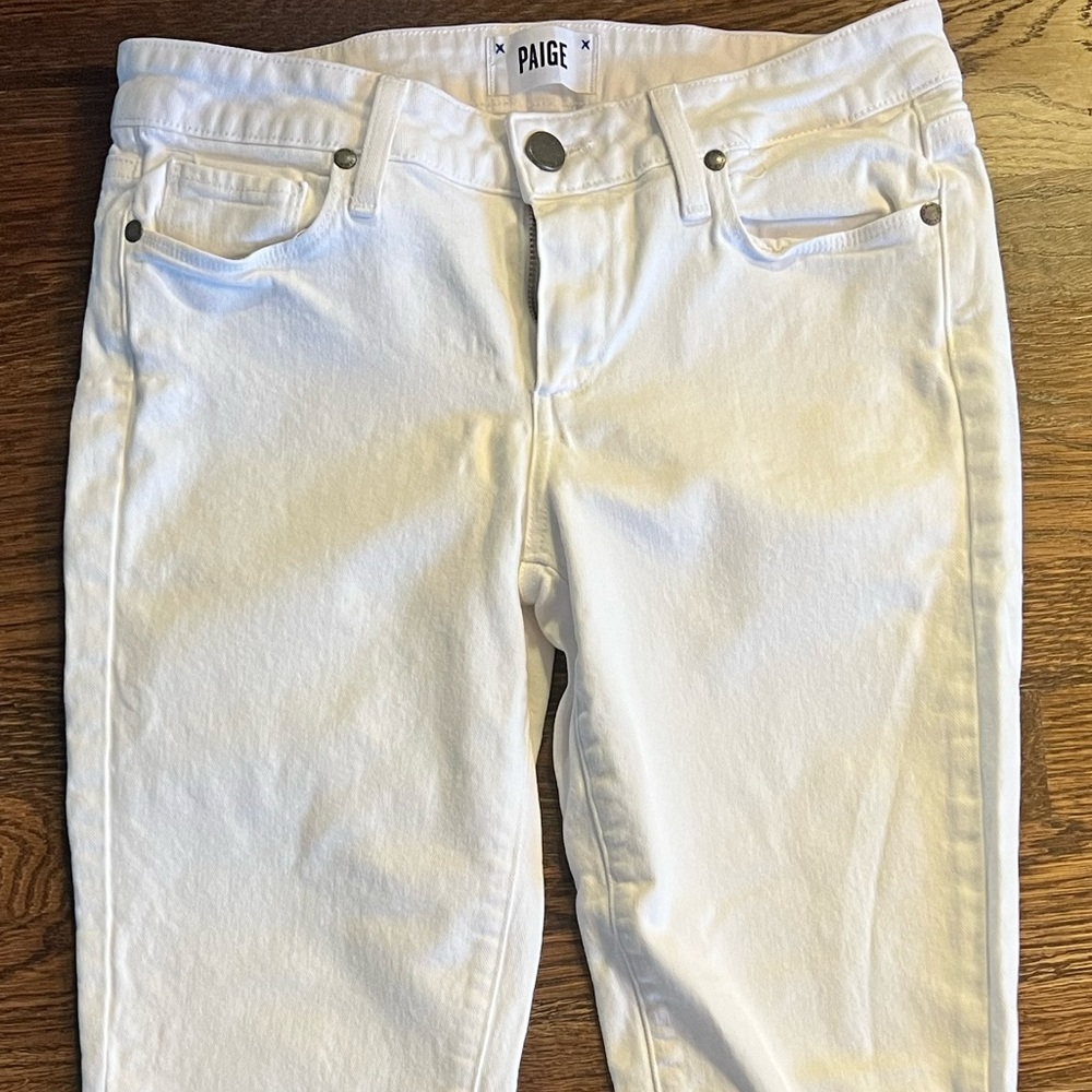 Size 28 Paige white denim KYLIE CROP